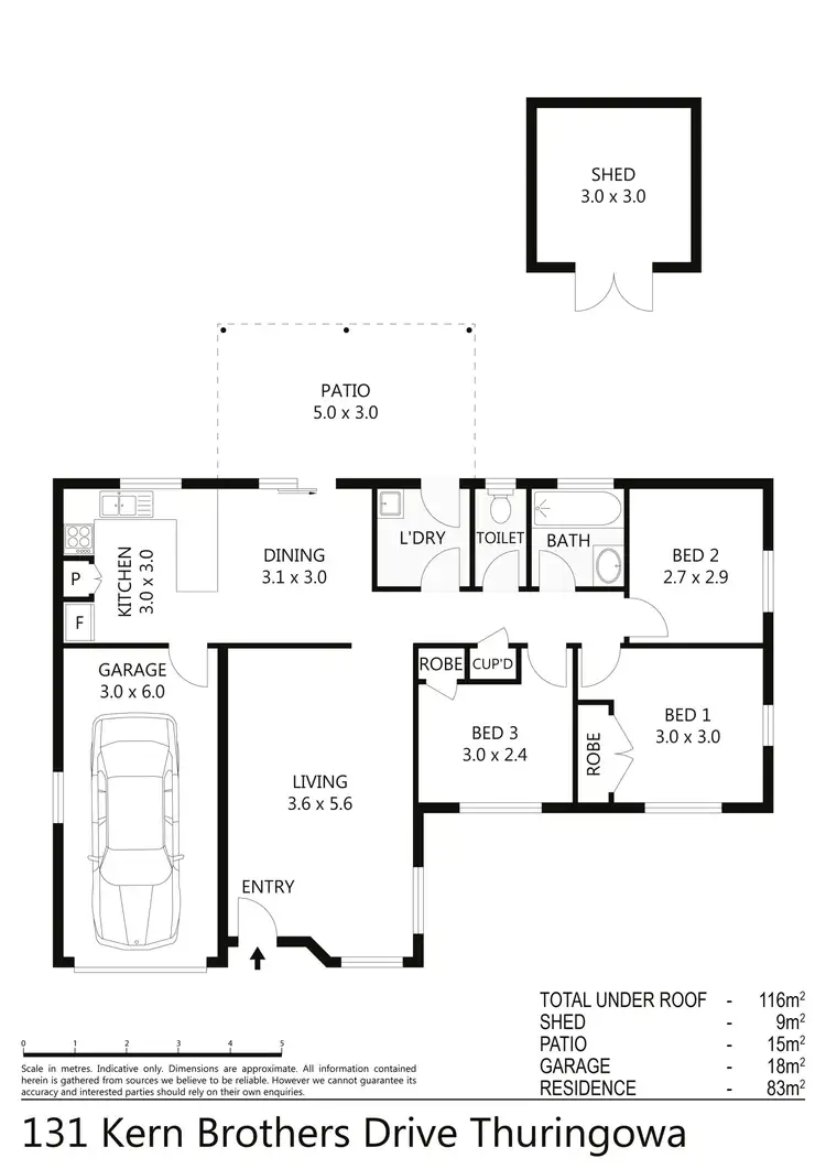 Floorplan of Homely house listing, 131 Kern Brothers Drive, Thuringowa Central QLD 4817