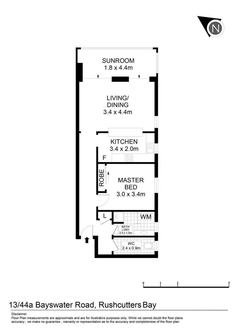Floorplan of Homely apartment listing, 13/44a Bayswater Road, Rushcutters Bay NSW 2011