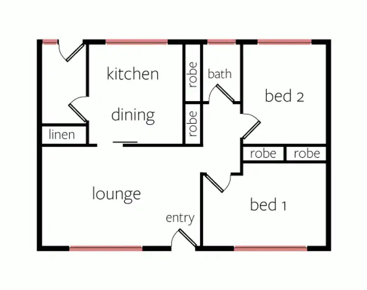 Floorplan of Homely unit listing, 2/254 Baillie Street, Horsham VIC 3400