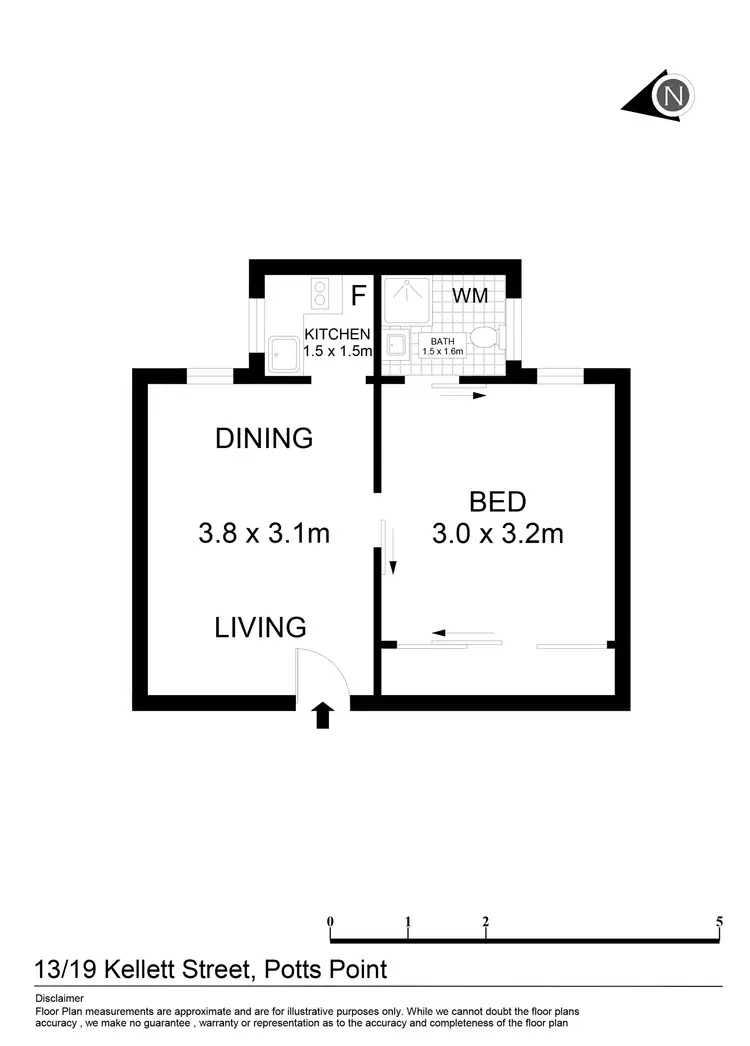 Floorplan of Homely apartment listing, 13/19 Kellett Street, Potts Point NSW 2011