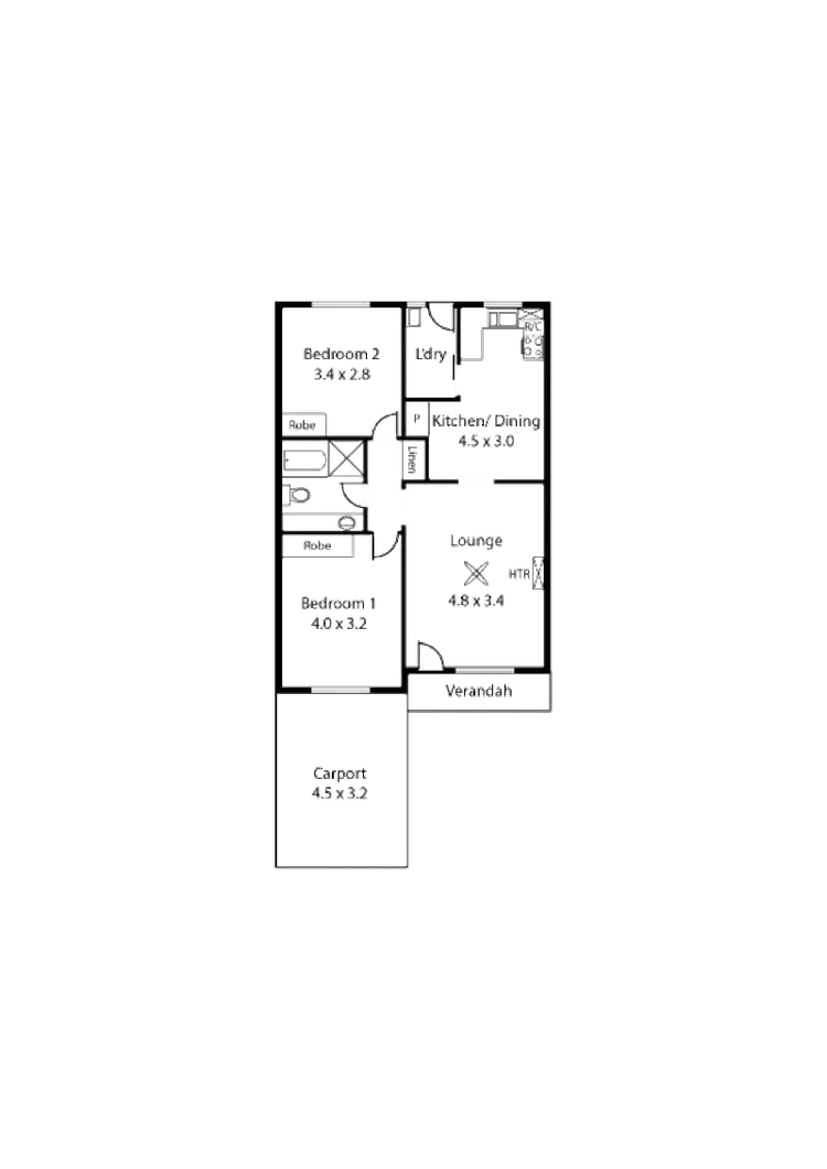 Floorplan of Homely unit listing, 14/10 West Street, Hectorville SA 5073