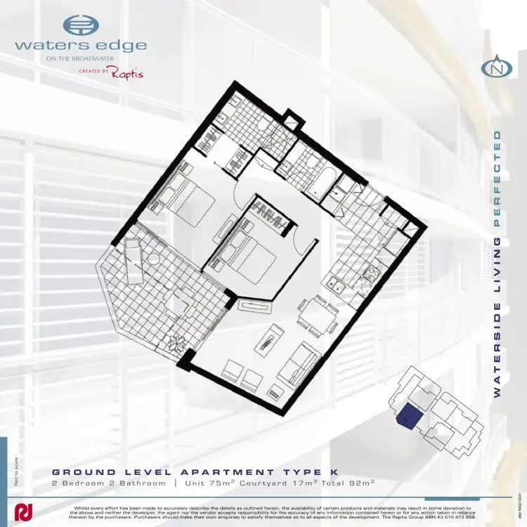Floorplan of Homely apartment listing, 1001/438 Marine Parade, Biggera Waters QLD 4216