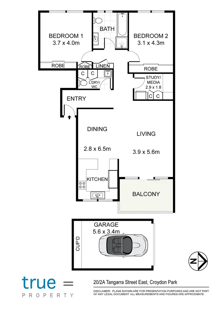 Floorplan of Homely apartment listing, 20/2A Tangarra Street East, Croydon Park NSW 2133