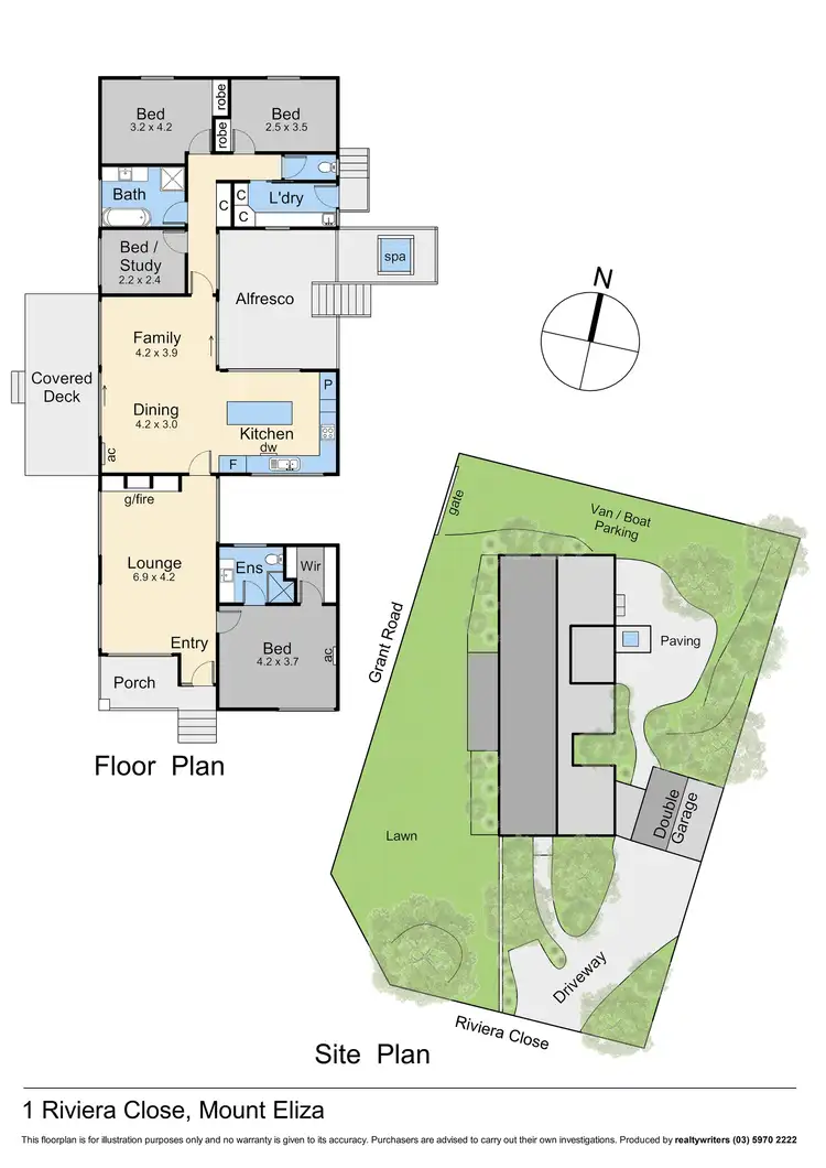 Floorplan of Homely house listing, 1 Riviera Close, Mount Eliza VIC 3930