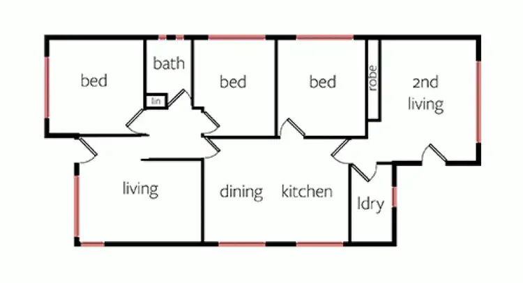 Floorplan of Homely house listing, 28 Young Street, Horsham VIC 3400