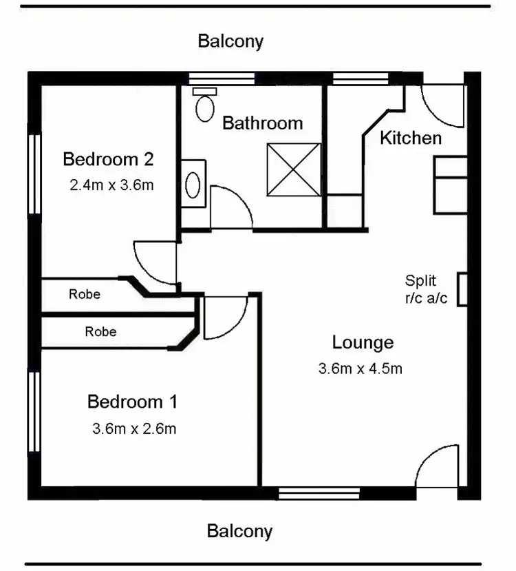 Floorplan of Homely flat listing, 4/18 Shepherds Hill Road, Bedford Park SA 5042