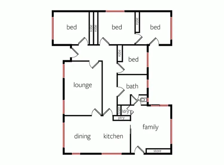 Floorplan of Homely house listing, 13 Jackson Street, Horsham VIC 3400