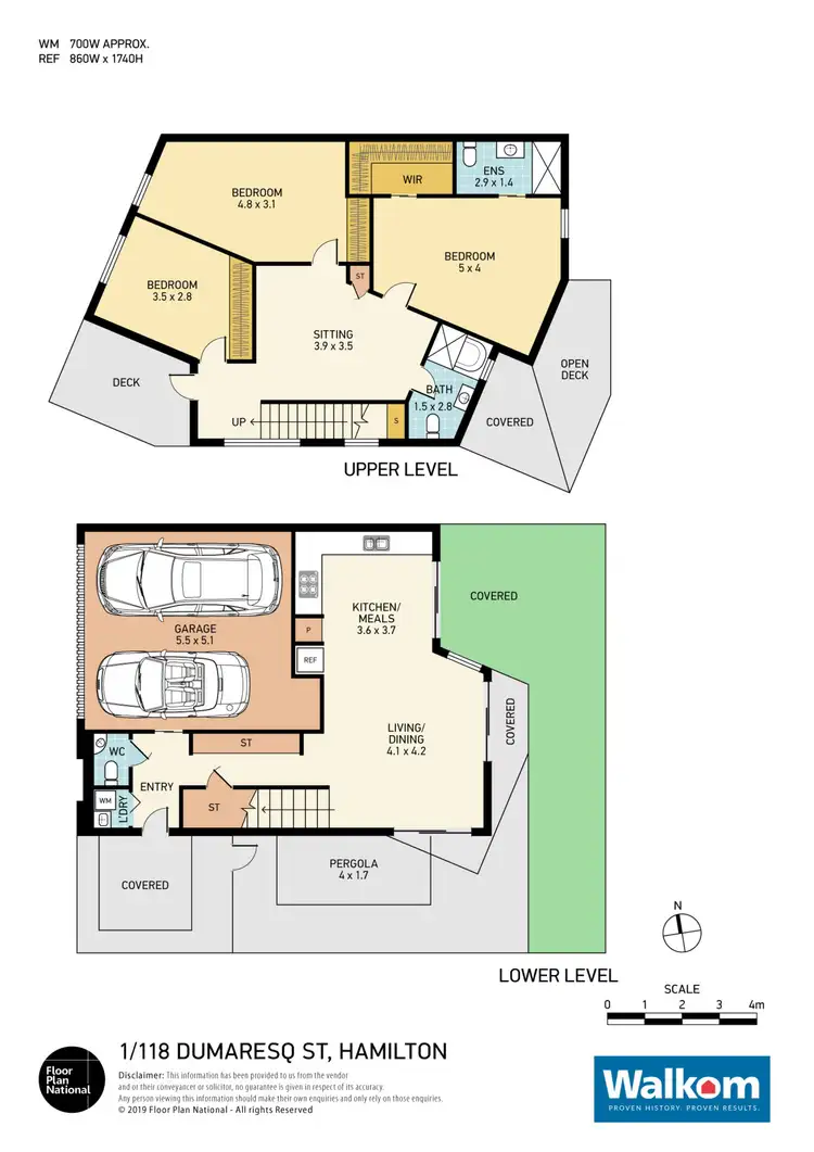 Floorplan of Homely townhouse listing, 1/118 Dumaresq Street, Hamilton NSW 2303
