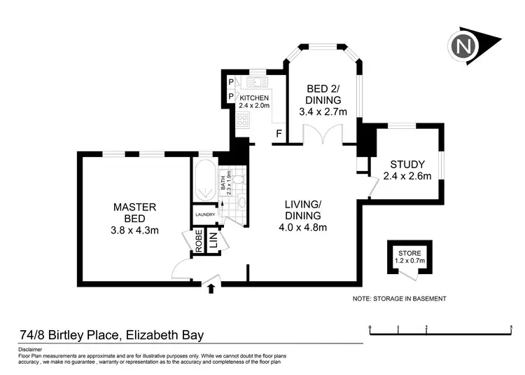 Floorplan of Homely apartment listing, 74/8 Birtley Place, Elizabeth Bay NSW 2011