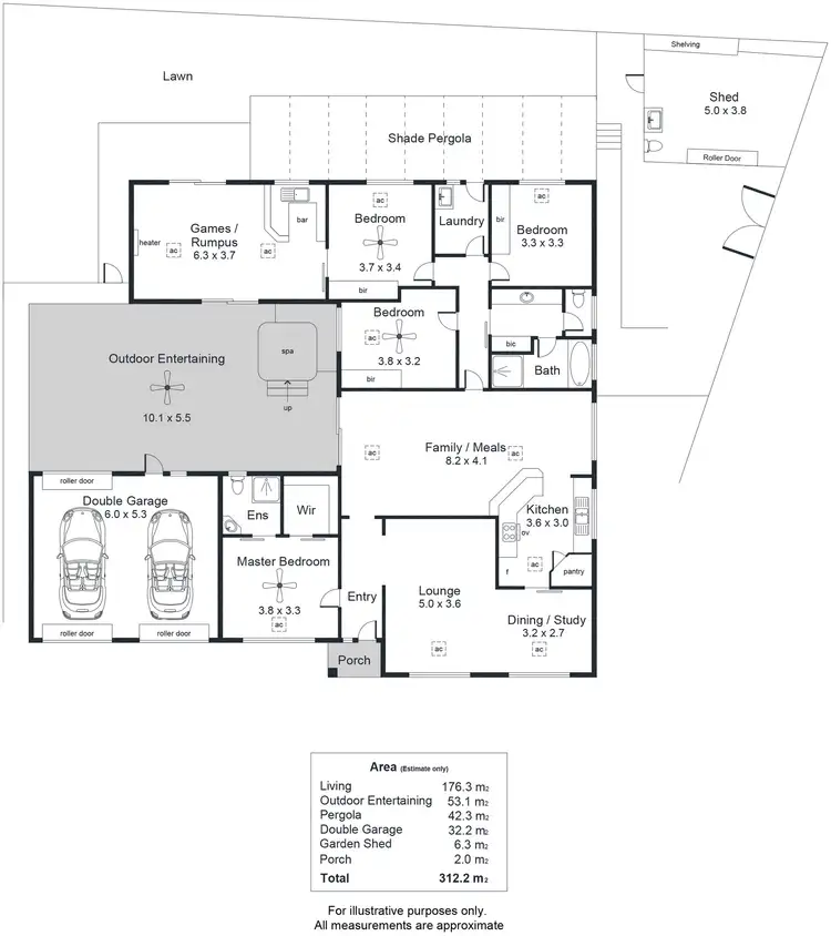 Floorplan of Homely house listing, 1 Shakes Crescent, Hallett Cove SA 5158