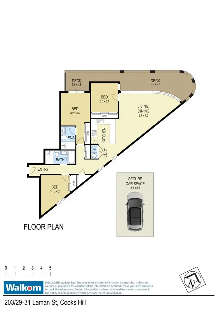 Floorplan of Homely apartment listing, 203/29-31 Laman Street, Cooks Hill NSW 2300