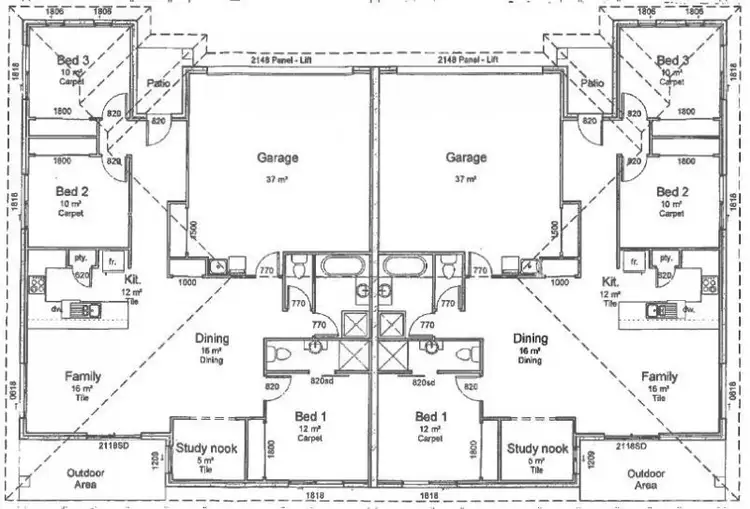 Floorplan of Homely block of units listing, 1, 2, 3 & 4/15 Dudley St, Chinchilla QLD 4413