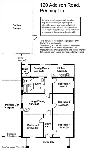 Floorplan of Homely house listing, 120 Addison Road, Pennington SA 5013