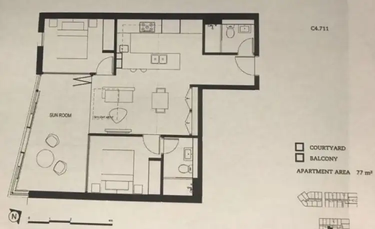 Floorplan of Homely apartment listing, 711/5 Half St, Wentworth Point NSW 2127