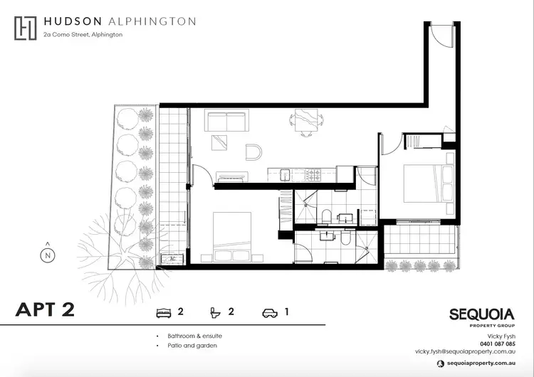 Floorplan of Homely apartment listing, 2/2a Como Street, Alphington VIC 3078