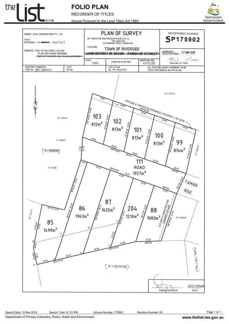 Floorplan of Homely land listing, 53 Tamar Rise, Riverside TAS 7250