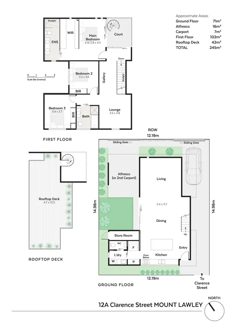 Floorplan of Homely house listing, 12A Clarence Street, Mount Lawley WA 6050