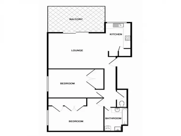 Floorplan of Homely unit listing, 1/67 Sixth Avenue, Kedron QLD 4031