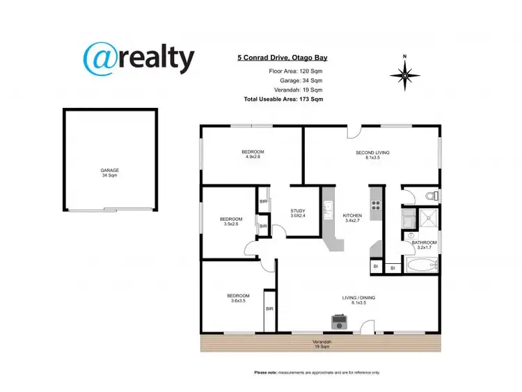 Floorplan of Homely house listing, 5 Conrad Drive, Otago TAS 7017