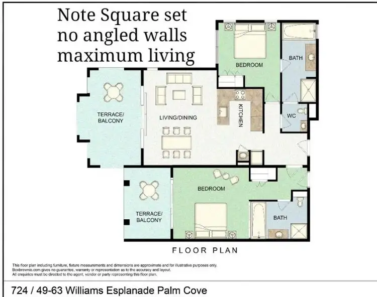 Floorplan of Homely unit listing, U724/49-63 Williams Esplanade, Palm Cove QLD 4879