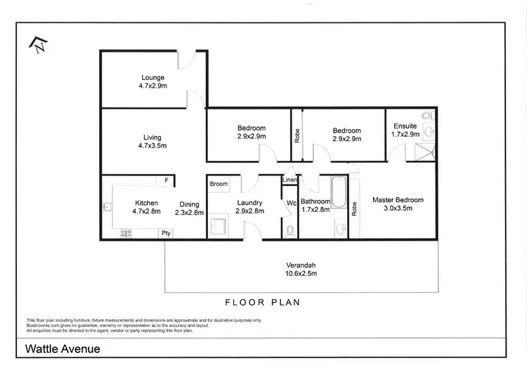 Floorplan of Homely house listing, 6 Wattle Avenue, Bright VIC 3741