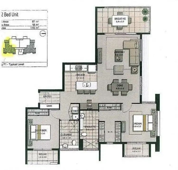 Floorplan of Homely apartment listing, 5F/154 Musgrave Ave, Southport QLD 4215