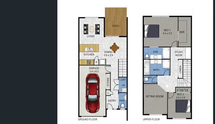 Floorplan of Homely townhouse listing, 2/13 Dulin Street, Maroochydore QLD 4558