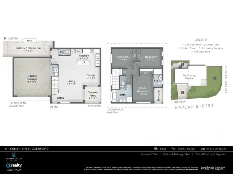 Floorplan of Homely house listing, 1/1 Kaplan Street, Oxenford QLD 4210