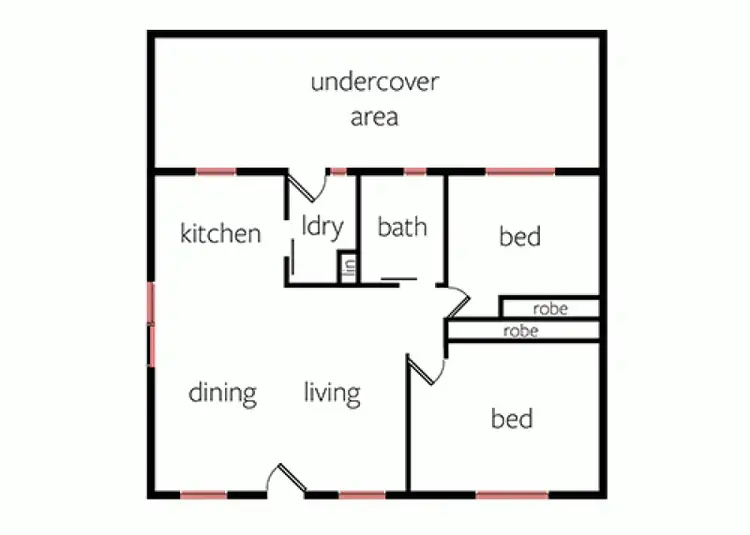 Floorplan of Homely unit listing, 4/8 Robinson Street, Horsham VIC 3400