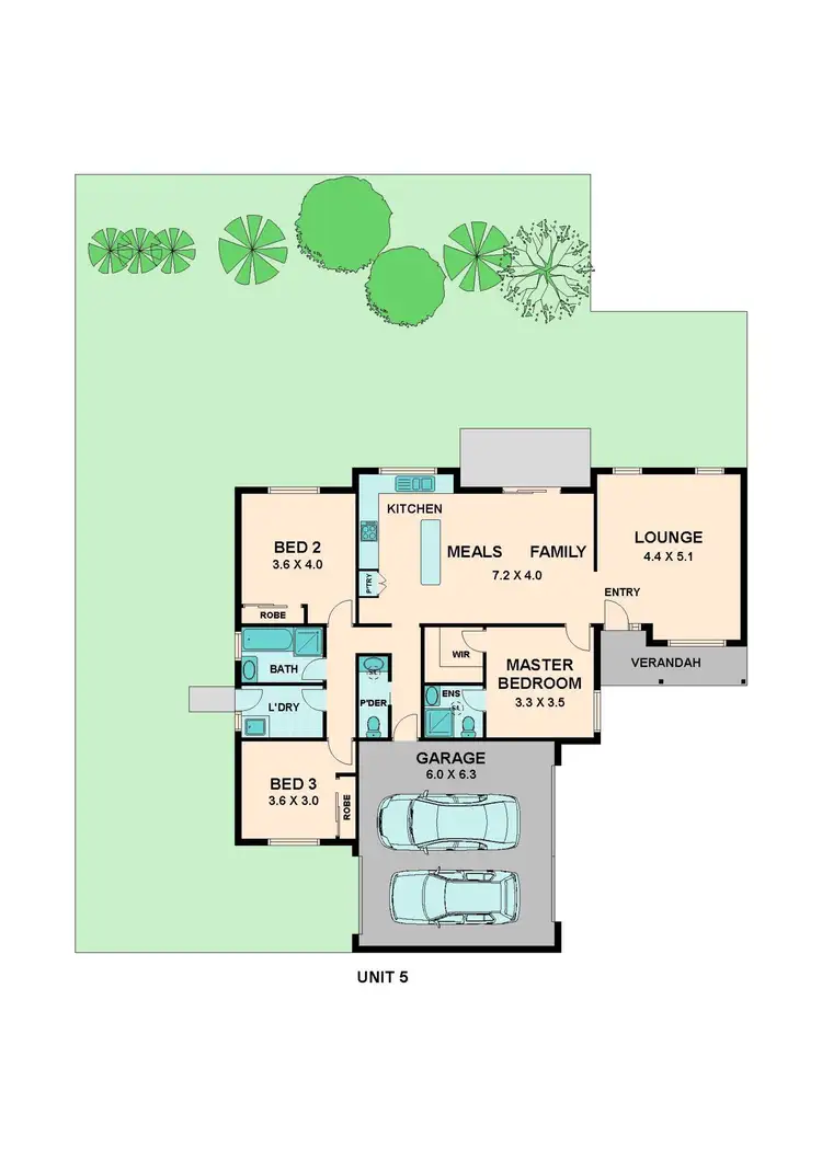 Floorplan of Homely unit listing, 5/4 EDEN PLACE, Wallan VIC 3756