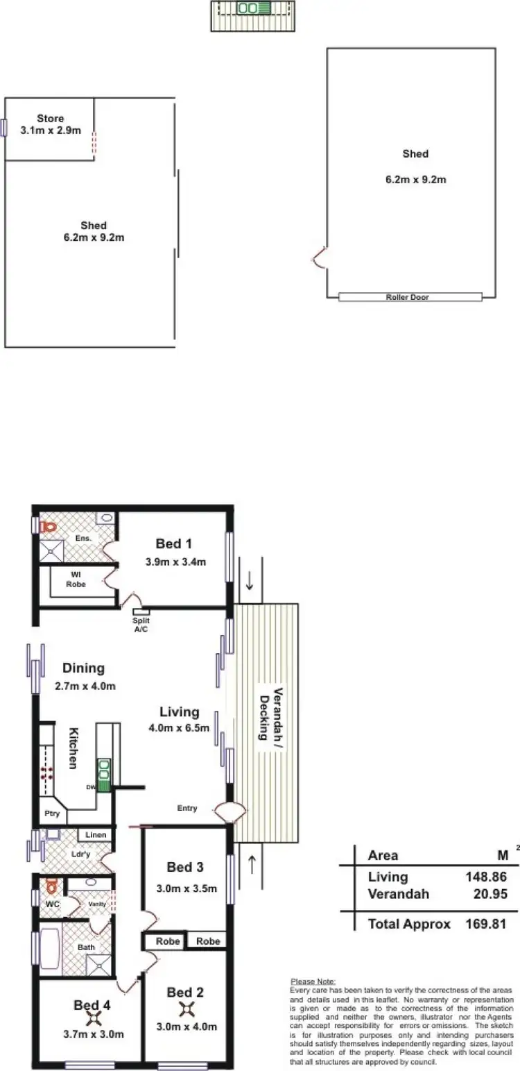 Floorplan of Homely house listing, 6 Lady Doris Drive, Port Vincent SA 5581