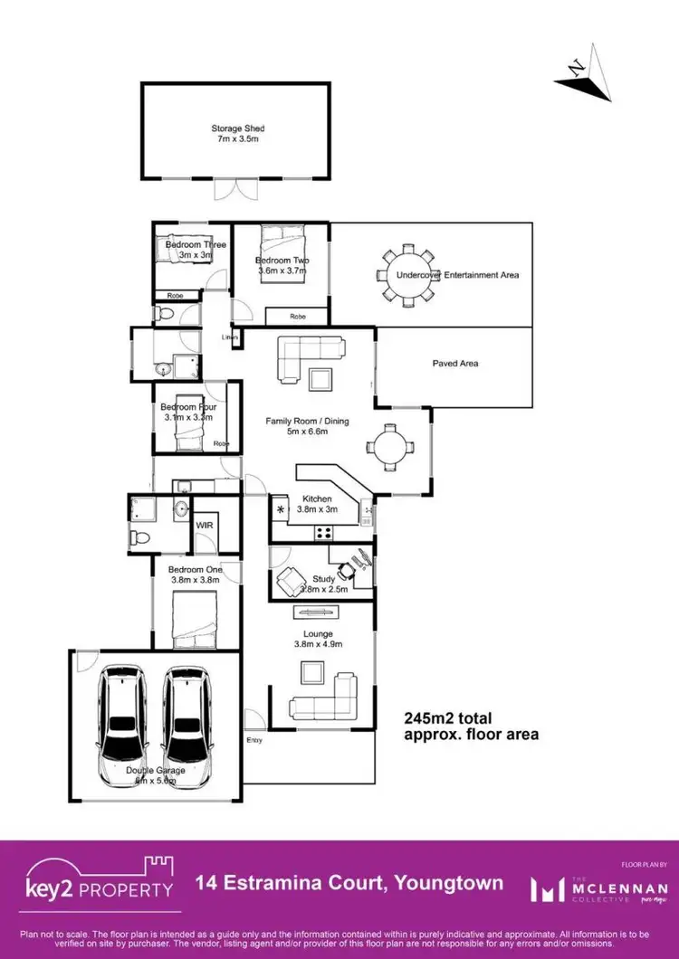 Floorplan of Homely house listing, 14 Estramina Court, Youngtown TAS 7249