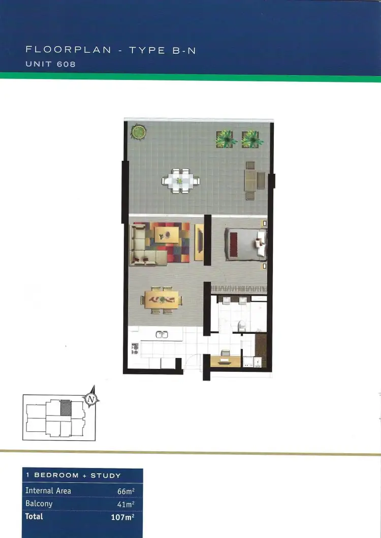 Floorplan of Homely apartment listing, 608/34 Scarborough Street, Southport QLD 4215