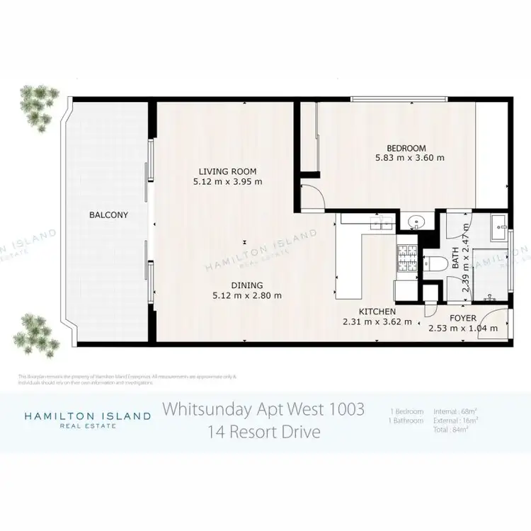 Floorplan of Homely apartment listing, WHA CA1003/14 Resort Drive, Hamilton Island QLD 4803