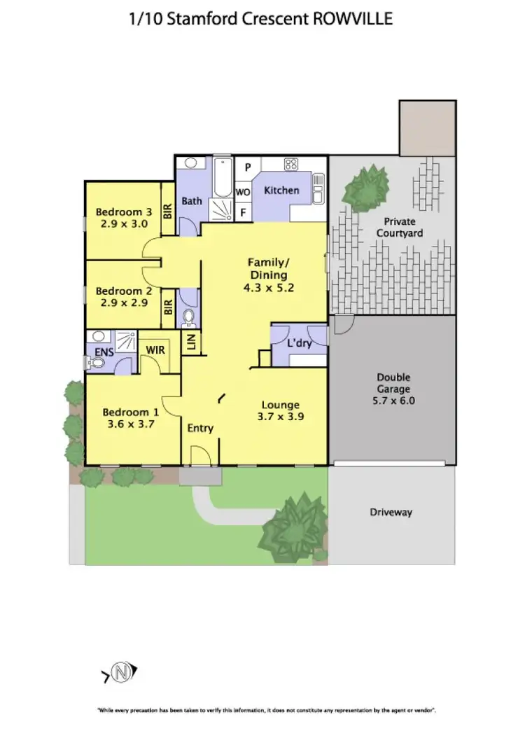 Floorplan of Homely unit listing, 1/10 Stamford Crescent, Rowville VIC 3178