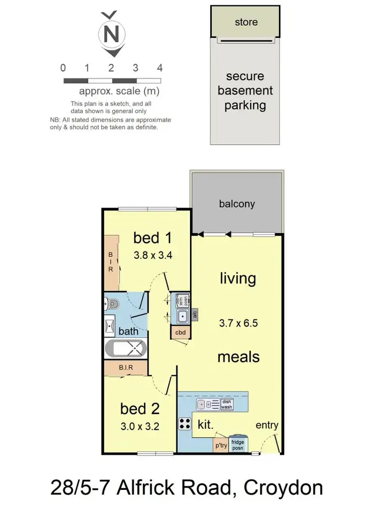 Floorplan of Homely apartment listing, 28/5-7 Alfrick Road, Croydon VIC 3136