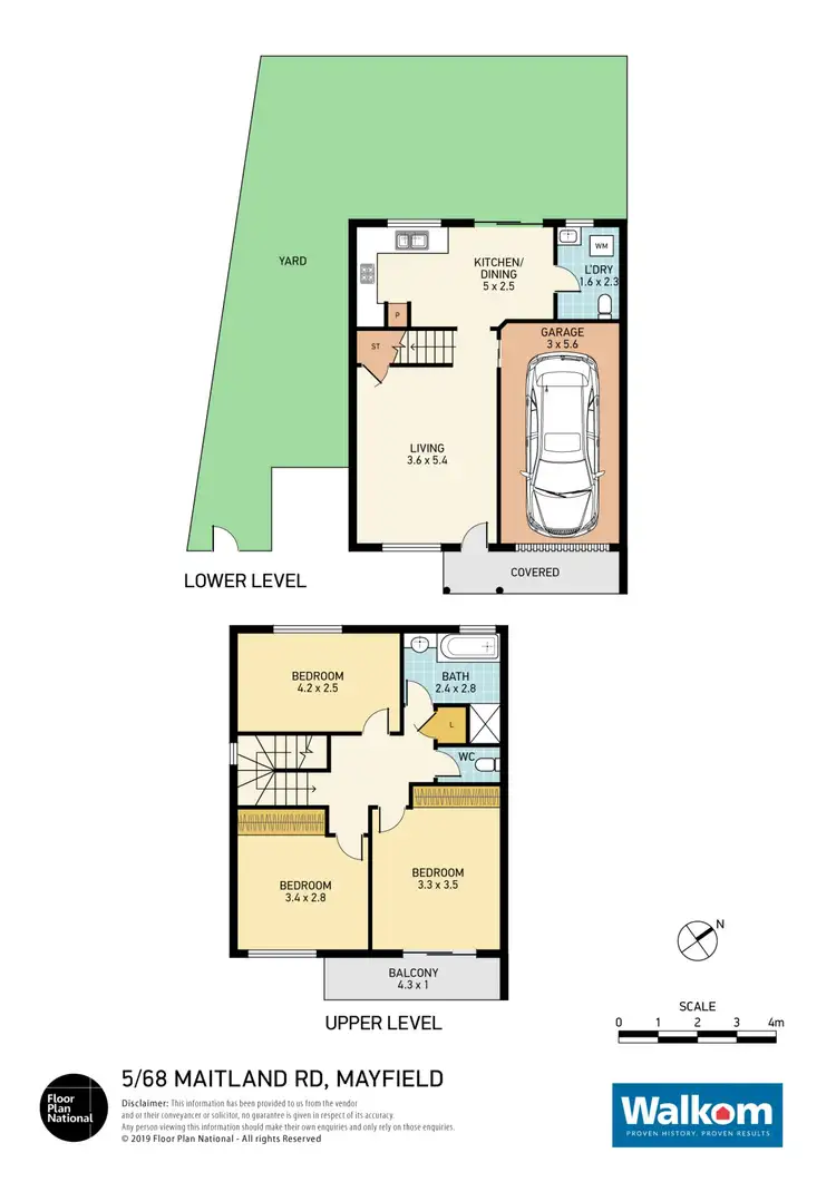 Floorplan of Homely townhouse listing, 5/68 Maitland Road, Mayfield NSW 2304