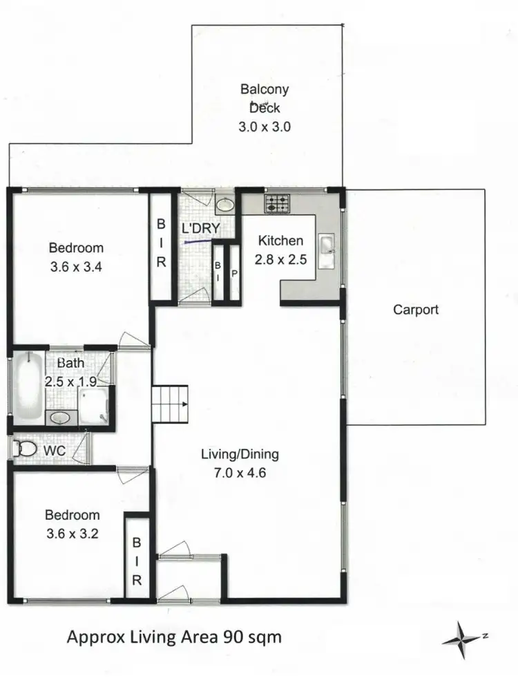 Floorplan of Homely villa listing, 2/21 Quarry Road, Mornington TAS 7018