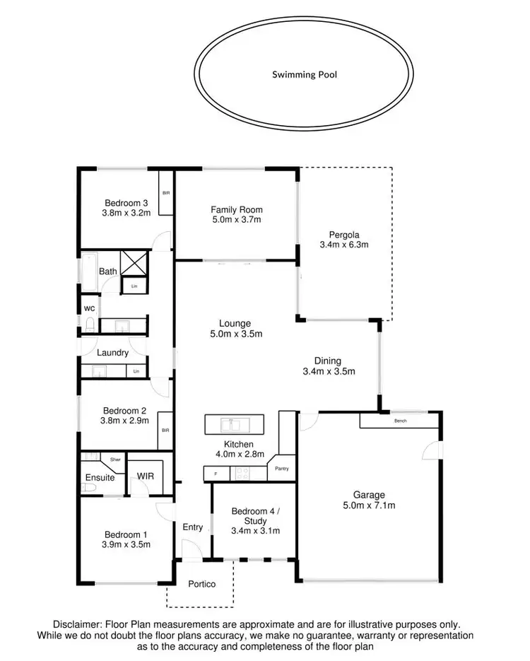 Floorplan of Homely house listing, 8 Hilltop Avenue, Mount Gambier SA 5290