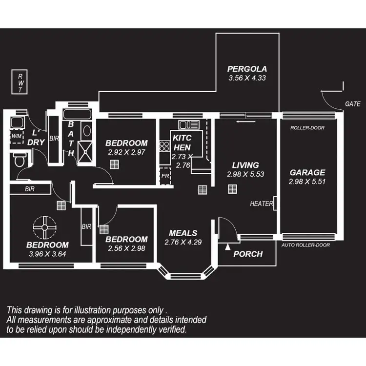 Floorplan of Homely unit listing, 1/101 States Road, Morphett Vale SA 5162