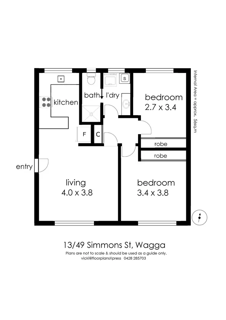 Floorplan of Homely unit listing, 13/49 Simmons Street, Wagga Wagga NSW 2650