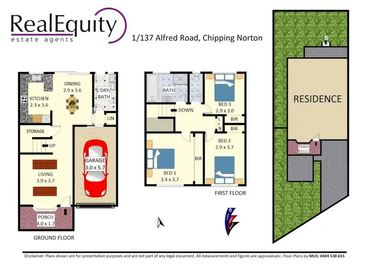 Floorplan of Homely townhouse listing, 1/137 Alfred Road, Chipping Norton NSW 2170