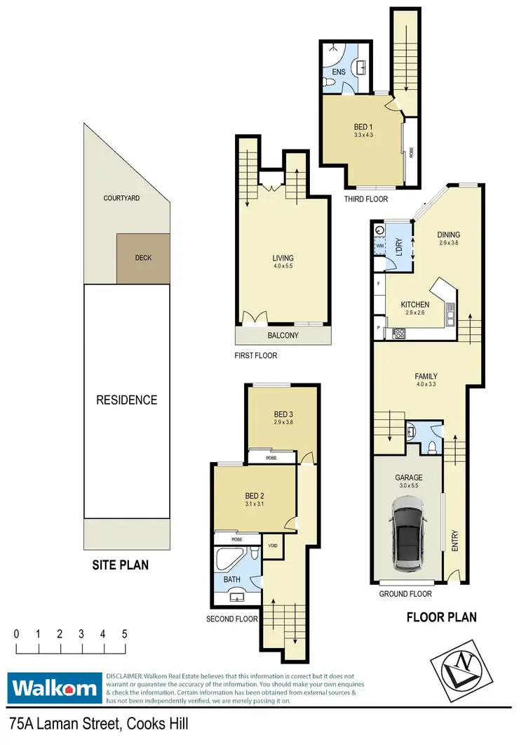 Floorplan of Homely house listing, 75a Laman Street, Cooks Hill NSW 2300