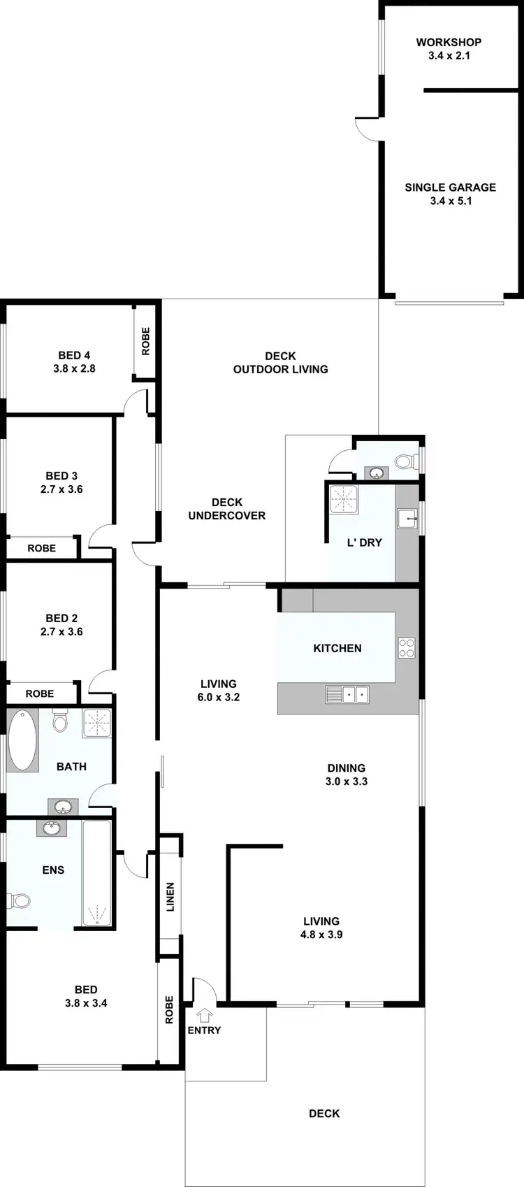 Floorplan of Homely house listing, 68 The Boulevarde, Oak Flats NSW 2529