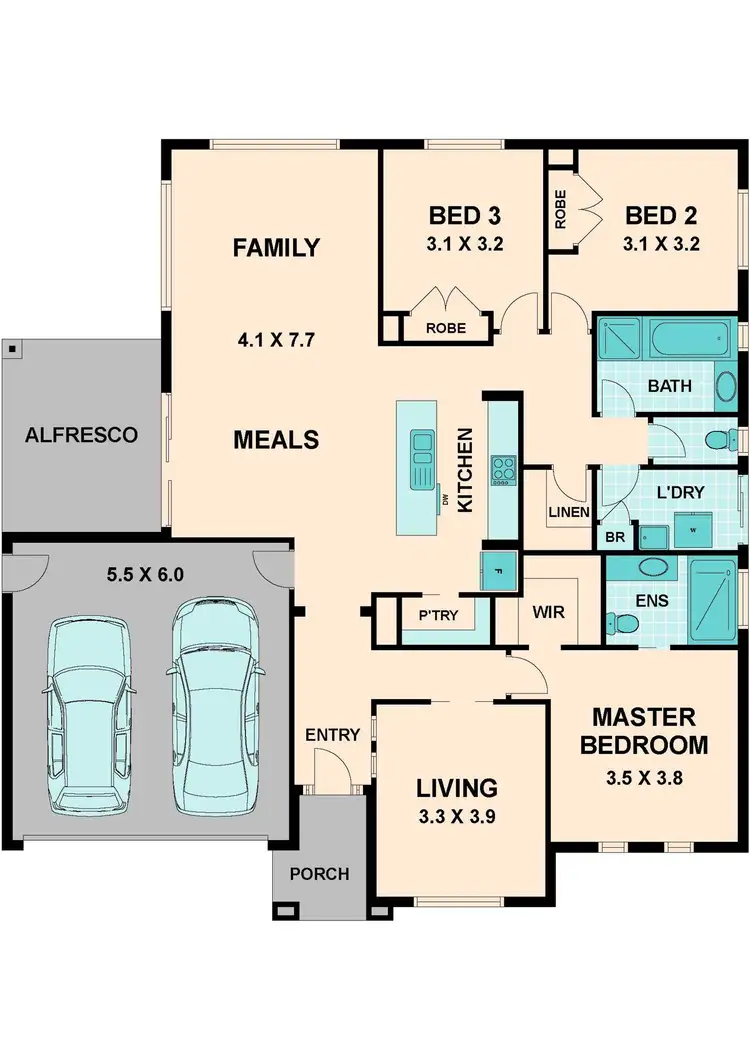 Floorplan of Homely house listing, 3 Tenni Close, Broadford VIC 3658