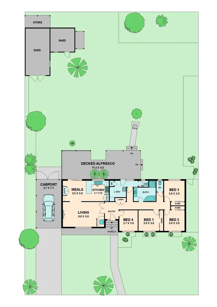 Floorplan of Homely house listing, 3 POWLETT STREET, Broadford VIC 3658