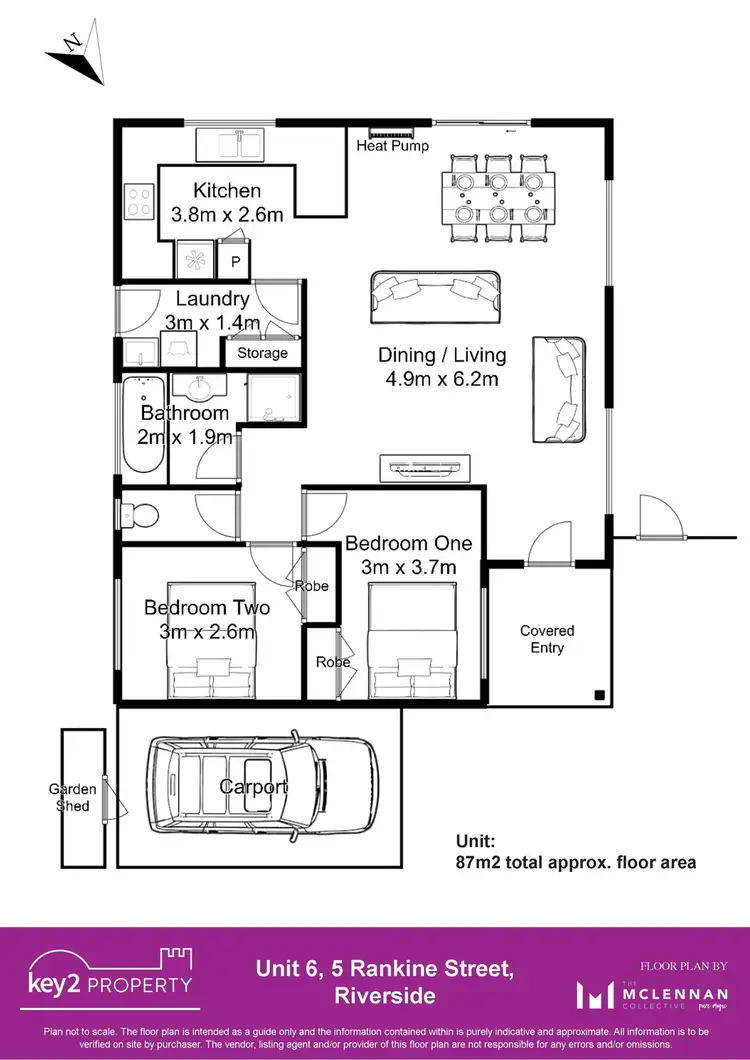 Floorplan of Homely unit listing, 6/5 Rankine Street, Riverside TAS 7250