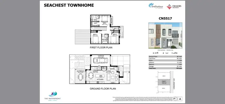 Floorplan of Homely townhouse listing, CN5517 Cormorant Way, Shell Cove NSW 2529
