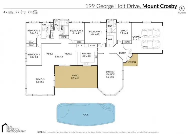Floorplan of Homely house listing, 199 George Holt Drive, Mount Crosby QLD 4306