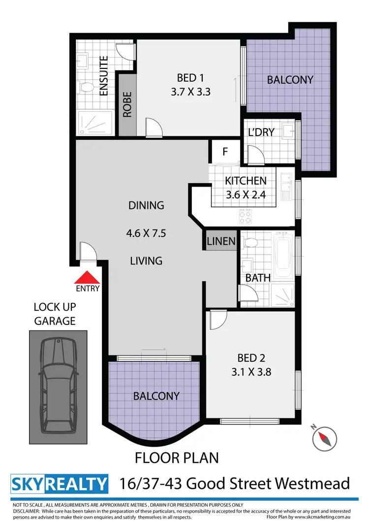 Floorplan of Homely unit listing, 16/37 Good Street, Westmead NSW 2145